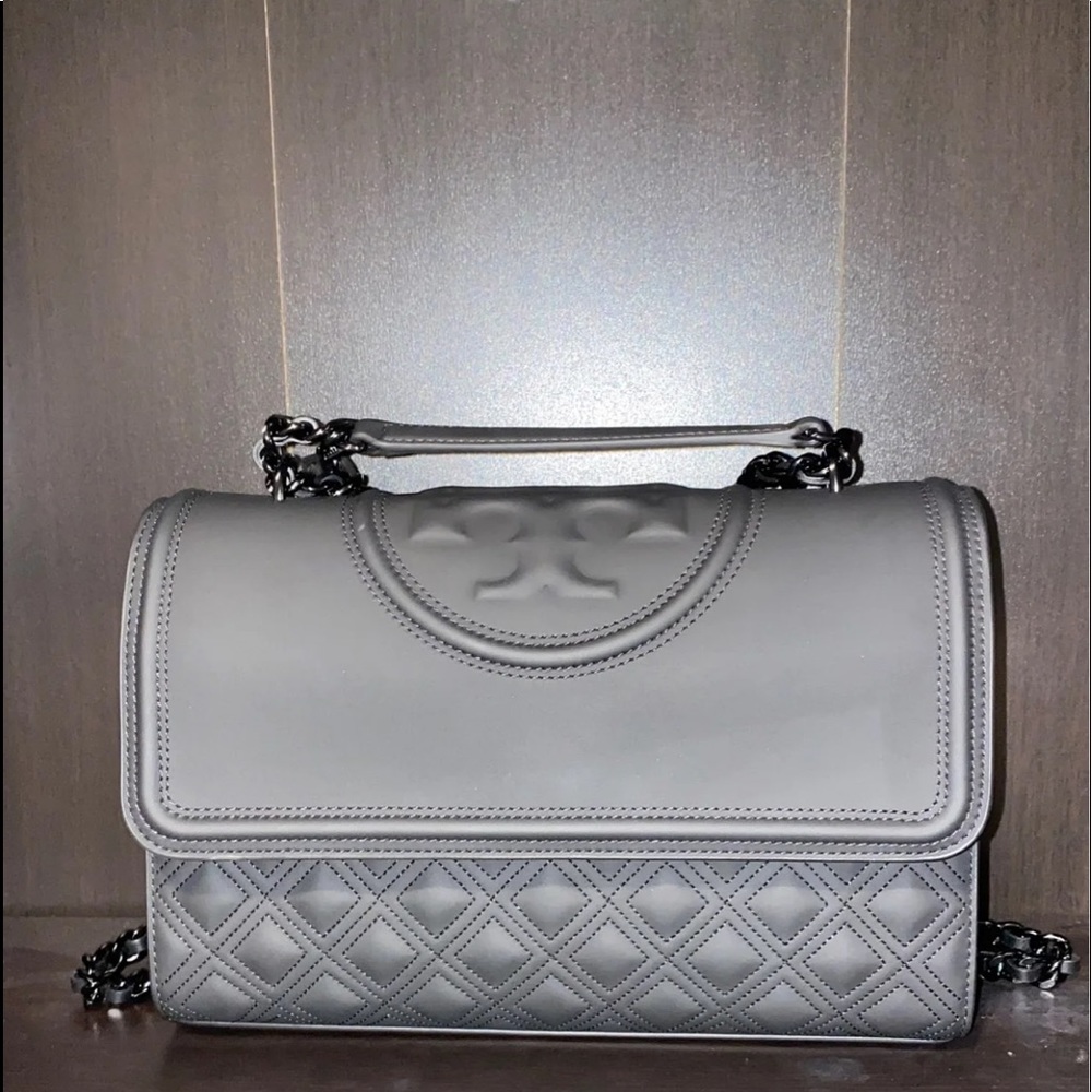 ❌SOLD❌LARGE Tory Burch Fleming Matte BLACK Crossbody Bag